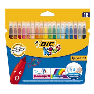 Bic | Kids | Viltstiften | Wasbaar | Medium punt 