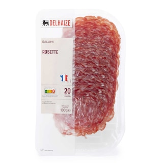 Delhaize | Rosette de pur porc | Tranches 100 gr