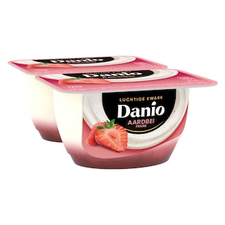 Danio | Kwark | Aardbei | Opgeklopt 2 x 125 gr