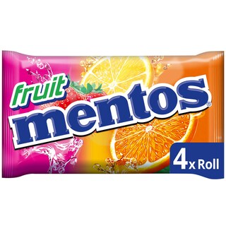Mentos | Snoepjes | Fruit | 4 Rollen 