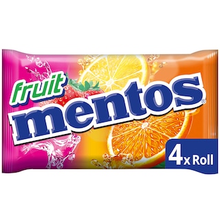 Mentos | Snoepjes | Fruit | 4 Rollen 