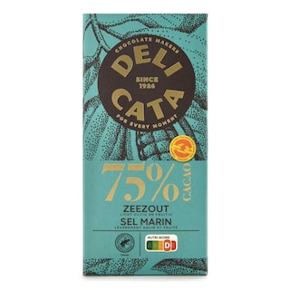 Delicata | Chocolat | Extra noir 75% | avec sel de mer 