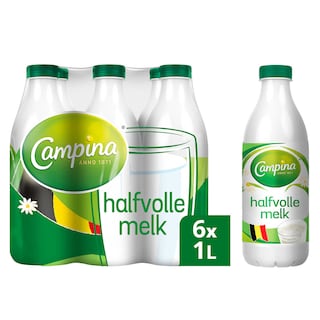 Campina | Lait | Demi-écrémé | Bouteilles plastiques 