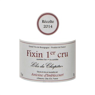 FR BOURGOGNE COTE DE NUITS | Bourgogne - Côtes de Nuits | Fixin 1er Cru Clos du Chapitre 2014 Rouge 