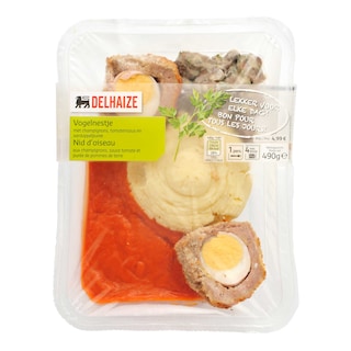 Delhaize | Vogelnestje | Champign-Tom saus-Puree 