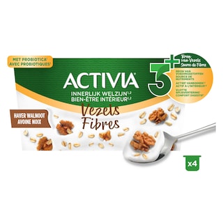 Activia | Yoghurt | Vezels | Walnoot | Probiotica 
