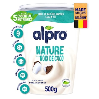 Alpro | Nature avec noix de coco | Alternative végétale au yaourt 
