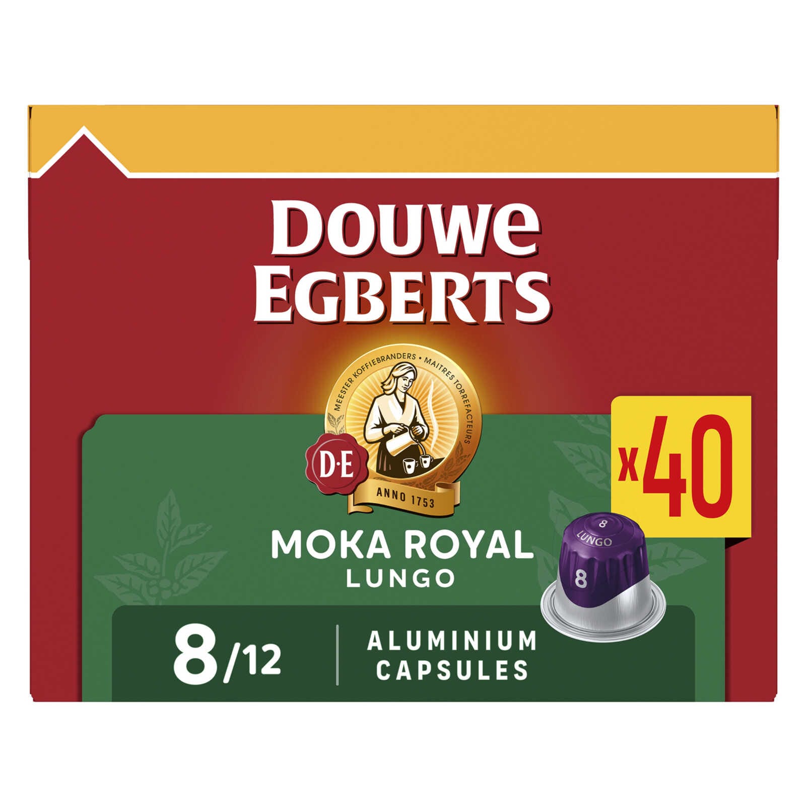 Douwe Egberts Koffie | Lungo | Moka Royal 8 | Caps