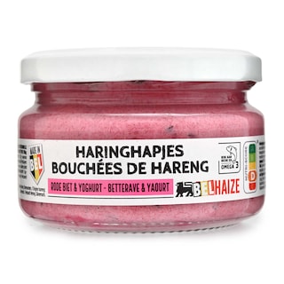 Delhaize | Haringhapjes | Rode biet & yoghurt 
