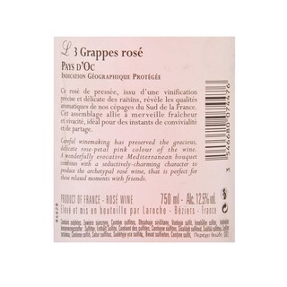France - Frankrijk | Midi de la France - Oc IGP | Laroche OC 3 Grappes 2018 Rosé 