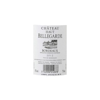 FR BORDEAUX BORDEAUX AC | Château Haut de Bellegarde 2012 