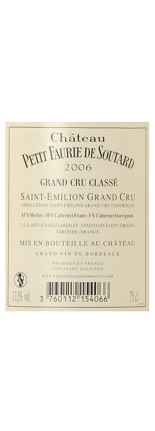 France - Frankrijk | Bordeaux - Saint Emilion GC | Château Petit Faurie de Soutard 2006 Rouge 