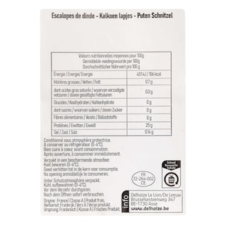 Delhaize | Lapjes | Kalkoen +/- 385 gr