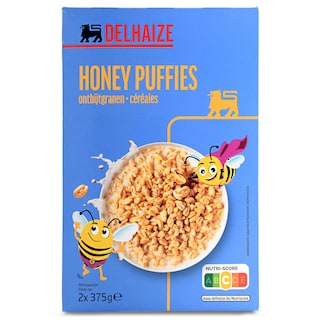 Delhaize | Ontbijtgranen | Honey Puffies 2 x 375 gr