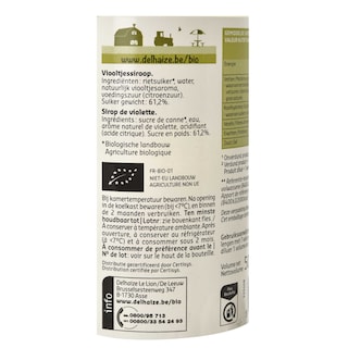 Delhaize | Bio | Sirop | Violette | Bio 50 cl