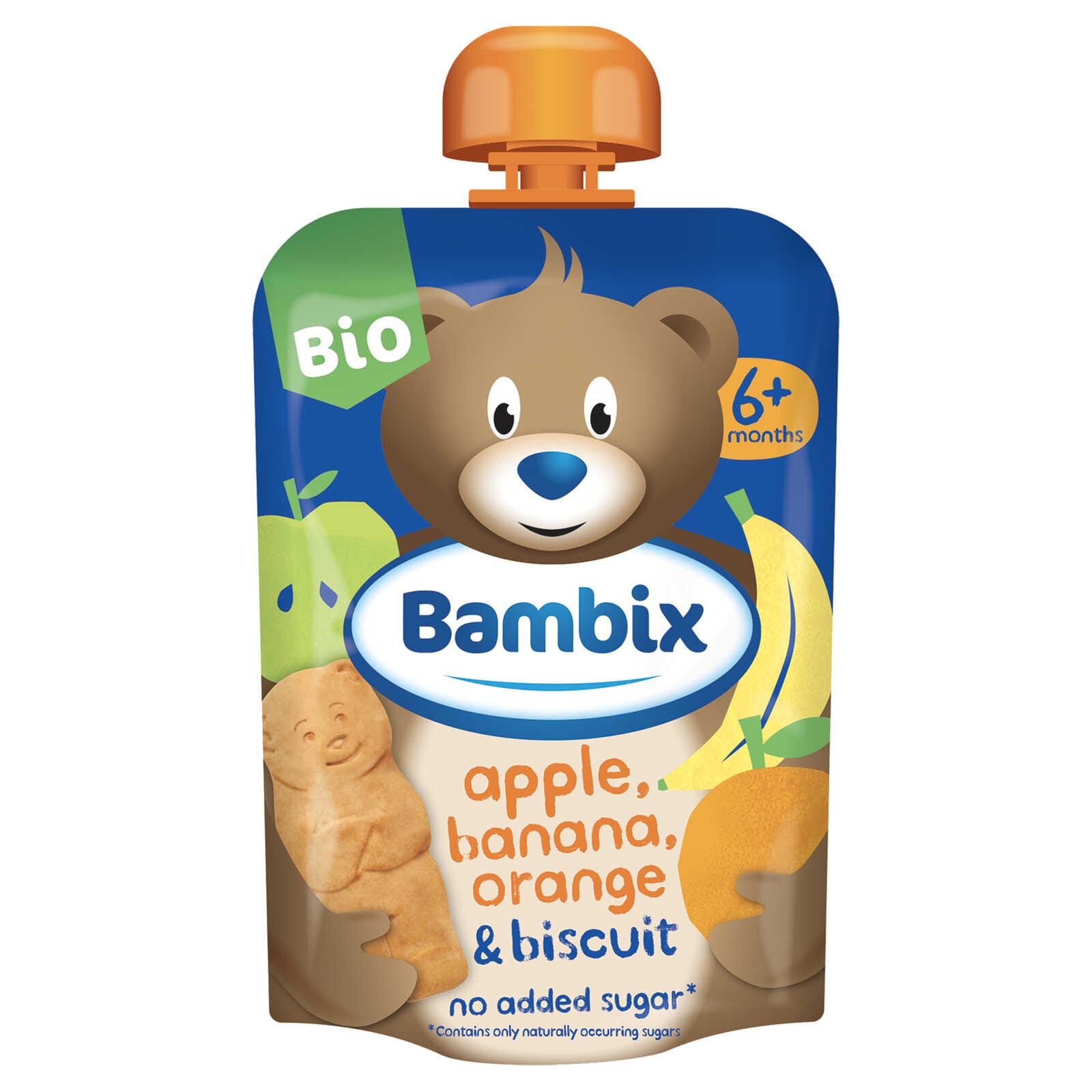 Bambix Knijpzakje | Sinaasasppel Koekje | 6M | Bio