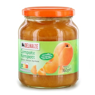 Delhaize | Compote | Abricots | Morceaux 
