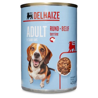Delhaize | Aliment chien | Terrine | Adult | Boeuf 