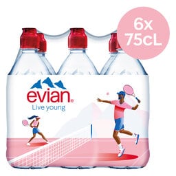 Evian | Mineraalwater|Niet bruisend|Sportdop|PET 