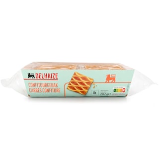 Delhaize | Biscuits | Carrés confiture | Abricot 6 x 47 gr