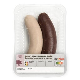 Delhaize | Boudins de campagne | Noir-Blanc 