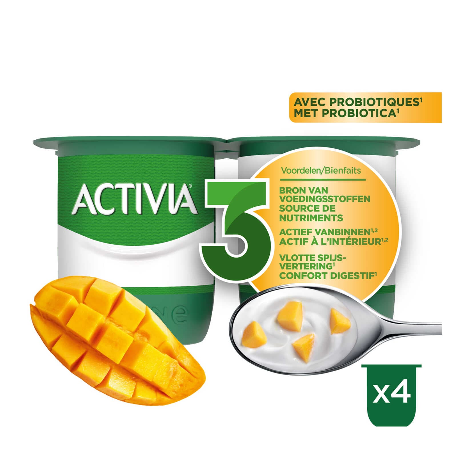 Activia Yoghurt | Mango | Bifidus | Probiotica