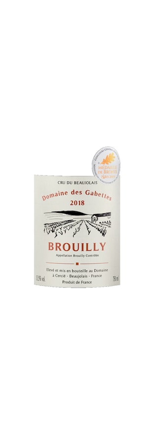 France - Frankrijk | Beaujolais | Brouilly Gabettes | 2018 | 75CL | Rood | Beaujolais 