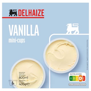Delhaize | Mini cups | Crème  glacée | Vanille 