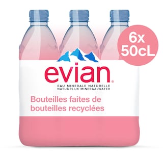 Evian | Eau minérale | Non pétillante | PET 6 x 50 cl