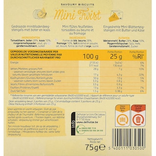 Delhaize | Twists | Mini | Boter-Kaas 