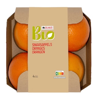 Delhaize | Oranges de table | 4 pièces | Bio 