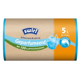 Swirl | Sac poubelle | Ocean | Poignées | 45st | 5L 