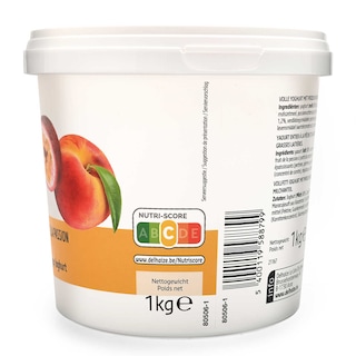 Delhaize | Yaourt | Entier | Pêche et fruit passion 1 kg
