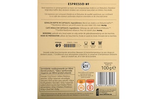Delhaize | Koffie | Espresso 09 | 20 Caps 20 x 5 gr