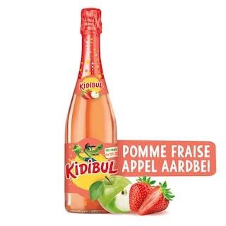 Kidibul | Jus | Pomme-Fraise | Pétillante | Verre 75 cl