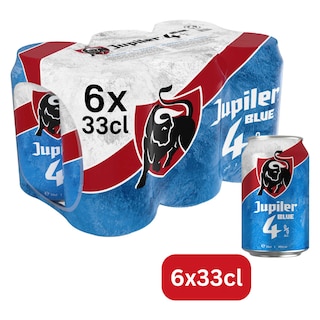 Jupiler | Blond Bier | Pils | Blue | 4% alc. | Blik 6 x 33 cl