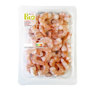 Delhaize | Bio | Scampis | Cuits | Décortiqués | Bio 