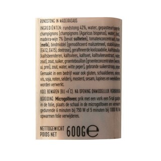 Delhaize | Langue boeuf madera 