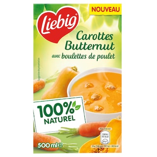 Liebig | Soep | Wortel-Pompoen | Kippenballetjes 