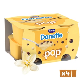 Danette | Dessert | Pop | Crème | Vanille 4 x 117 gr