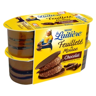 La Laitière | Mousse | Chocolade | Pure chocolade blaadjes 