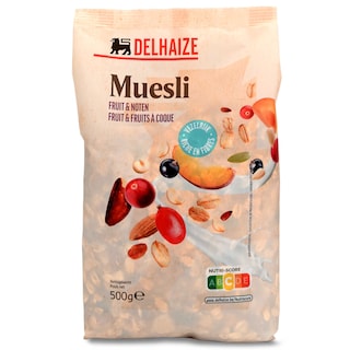 Delhaize | Muesli | Fruits séchés & fruits à coque 500 gr