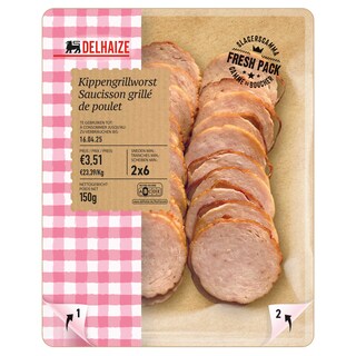 Delhaize | Grilworst | Gevogelte +/- 150 gr