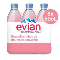 Evian | Eau minérale | Non pétillante | PET 6 x 50 cl