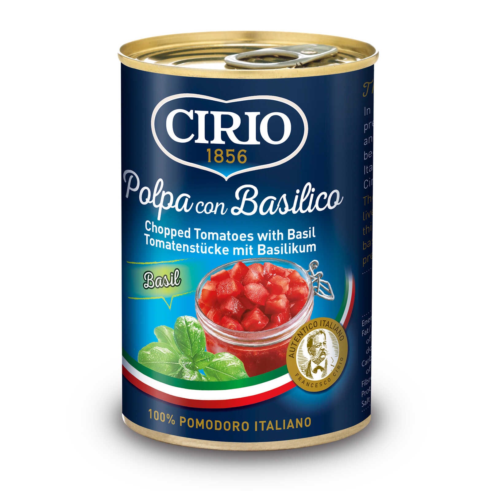 Cirio Tomatenblokjes | Met | Basilicum