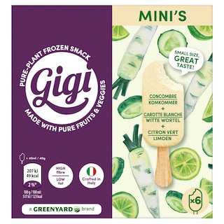 Gigi | Mini stick | Komkommer | Wortel | Limoen 