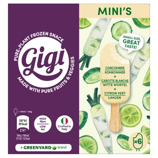Gigi | Mini stick | Komkommer | Wortel | Limoen 6 x 4 cl