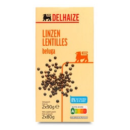 Delhaize | Lentilles | Beluga | 0% Sel 