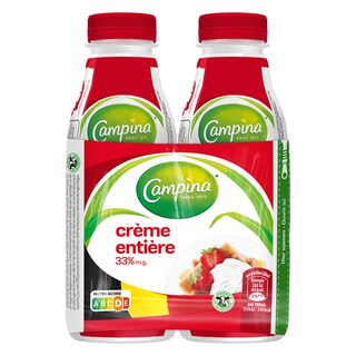 Campina | Crème | Entière| Fouettable | 33% M.G. 