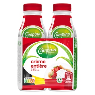Campina | Crème | Entière| Fouettable | 33% M.G. 
